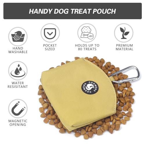 Dog Treat Pouch Magnetic Closure Small Dog Training Treat Pouch Pocket Sized Small Dog Treat Pouch with Clip (Khaki) - color: Khaki