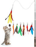 Pawaboo Interactive Cat Toys for Indoor Cats, Cat Wand Toys - color: Colorful