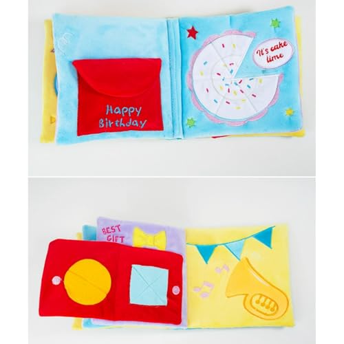 Dog Snuffle Sound Book Crinkle Hide Treat Puzzle (Birthday) - color: birthday