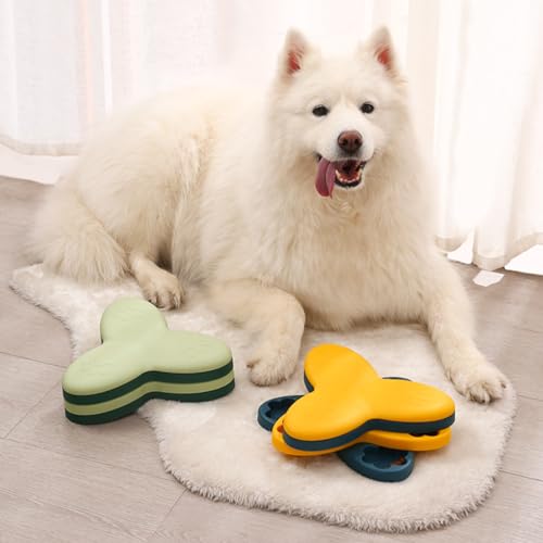 Slow Feeder Bowl,Rotating Dog Food Dispenser,Intelligence Training for Dogs, Dog Puzzle Toys,Suitable for for Small/Medium/Large Dogs, Regulates Eating Speed, Prevents Overeating. - size: 9.65"*9.65"*2.55"