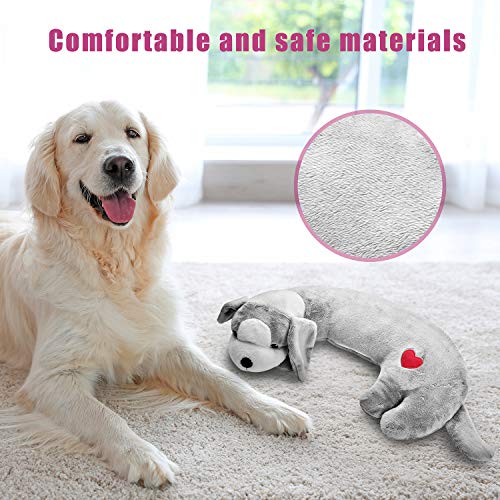 Moropaky Hearbeat Toy for Dog Anxiety Relief Behavioral Training Aid Toy, Grey - color: Grey