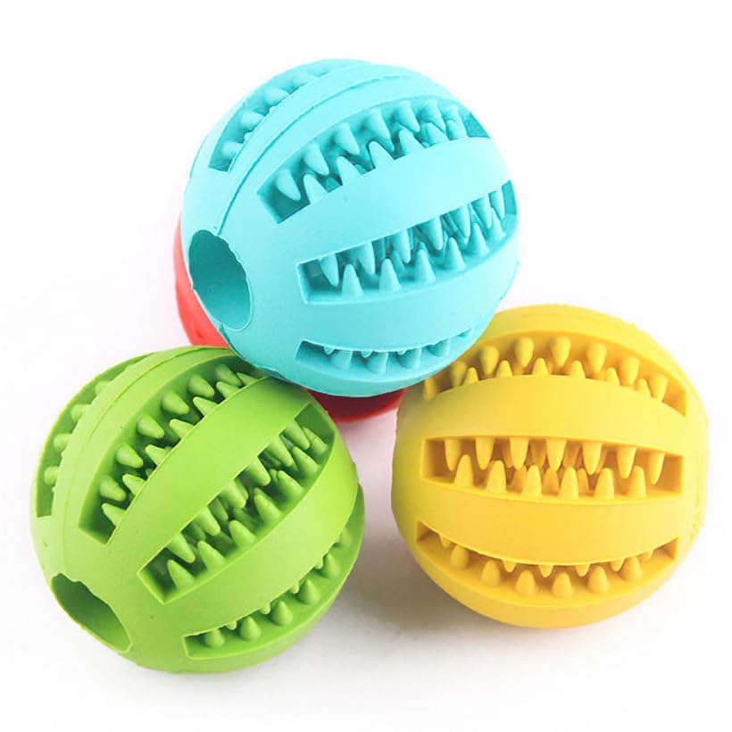 1pcs Interactive Dog Puzzle Toy - Durable Treat Dispensing Chew Ball, 2.4"(6cm) Diameter, Blue - color: Blue