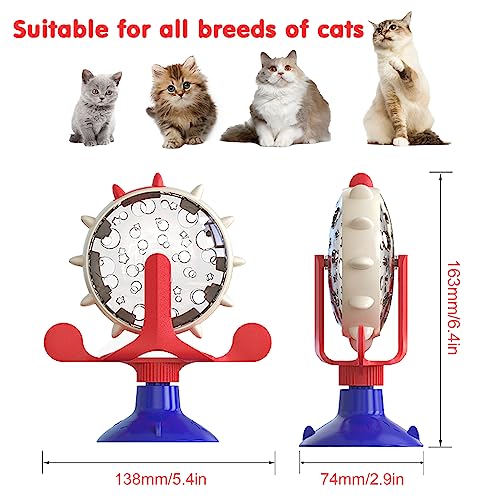 Cat Dog Treat Dispenser Toy - Cat Interactive Feeder (American Blue) - color: American Blue