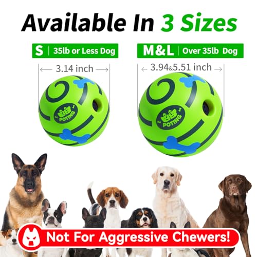 Giggle Ball for Dogs 2 Pack,Interactive Dog Toys,Funny Giggle Sound Toy Ball,Rolling Squeaky Toy for Large Medium Small Dogs,Fun Giggle Sounds Attract Attention When Rolled or Shaken-3.14 inch