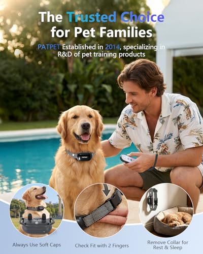PATPET Dog Shock Collar with Remote Control - 4000FT Safe Training Collar - color: Dark Grey