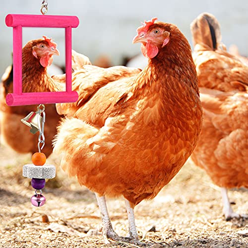 Sumind 2 Pcs Chicken Mirror Toys, Rose Red,Yellow, 3.94 x 3.94 Inches - color: Rose Red,Yellow, size: 3.94 x 3.94 Inches