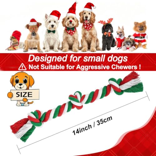 SZEE Dog Rope Toys 2 Pcs - Christmas - color: Christmas, size: Small