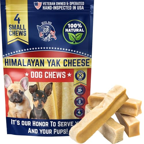 Devil Dog Pet Co Himalayan Yak Chews for Small Dogs, Yak Cheese 4 Pack - style: Small - 4 Pack