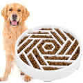 TOBYTO Slow Feeder Dog Bowls Large Medium Breed,Anti-Choking Slow Eating Dog Food Bowl,Non Slip Pet Slower Food Feeding Bowls Large Puzzle Slow Feeder Bloat Stop Maze Dog Dishes,White - color: White