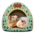 Guinea Pig Bed Hideout, Washable Hamster Cave for Small Animals - color: Green