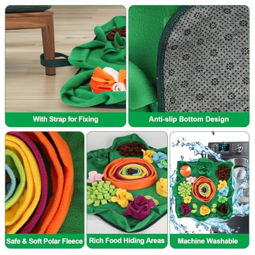 Vextronic Snuffle Mat for Dogs, Large Breed Slow Feeder Interactive Toy - color: Green