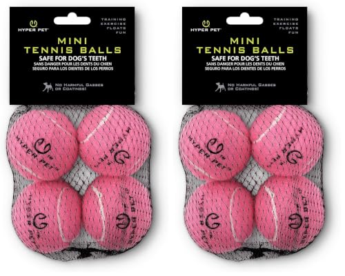 Hyper Pet Mini Extra Small Tennis Balls for Dogs, 1.75 Inch, 8 Pack, Pink - color: Pink, size: MINI 1.75" - 8 Pack