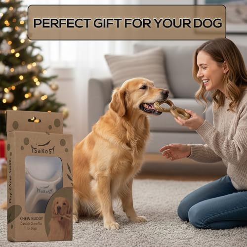 Chew Buddy Natural Rubber Dog Chew Toy for Medium & Large Dog