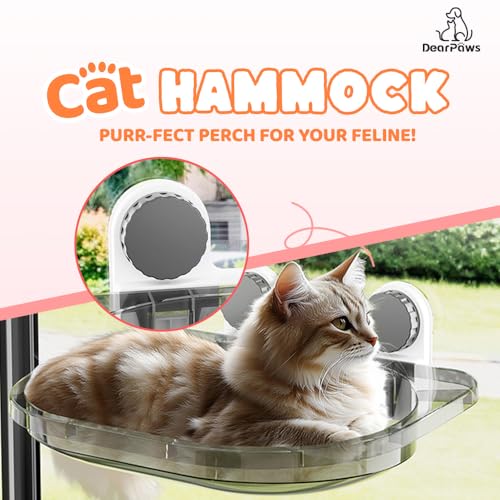 3-in-1 Cat Toy and Cat Window Perch, Window-Mounted Hammock with Scratching Board, Interactive Teaser Wand, Smart Ball with LED Lights