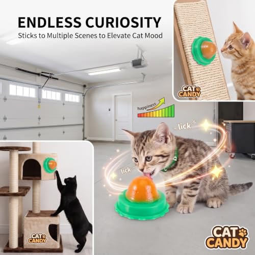 Veemoon 3pcs Catnip Balls, Cat Lickable Treats Toy Kitty Pet Candy Snack