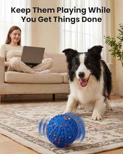 Interactive Dog Toys with Teeth-Friendly Bumps, 3 Modes, ETPU Material
