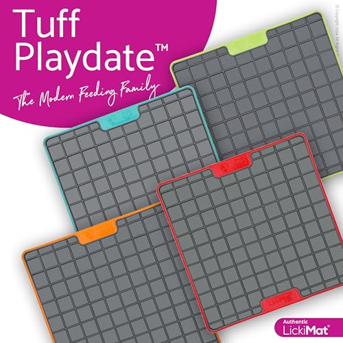 LickiMat Tuff, Heavy-Duty Playdate, Dog Slow Feeder Lick Mat, Boredom Anxiety Reducer; Perfect for Food, Treats, Yogurt, or Peanut Butter, Fun Alternative to a Slow Feed Dog Bowl, Green - color: Green
