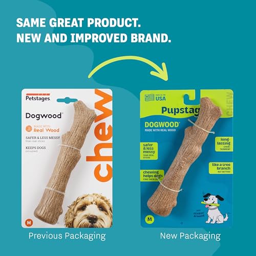 Pupstages Dogwood Stick Dog Chew Toy, Made in USA, Medium, 7.4" - size: Medium (Pack of 1)