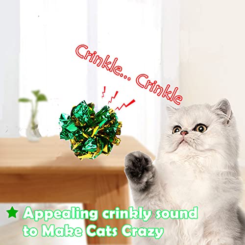 Original Mylar Crinkle Balls Cat Toys - 24 Pack - size: 24 Pack