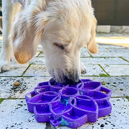 SodaPup Mandala eTray – Durable Slow Feeder Tray Made in USA from Non-Toxic, Pet-Safe, Food Safe Material for Mental Stimulation, Calming, Avoiding Overfeeding, Slow Eating, Healthy Digestion & More - color: eTray Mandala Purple
