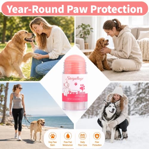 Cat Paw Balm, Lick-Safe Moisturizer for Dry Paws & Nose,1.41 oz - color: pink
