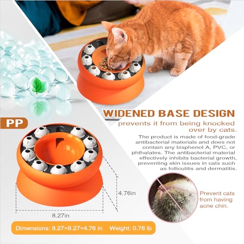 Cat Puzzle Toy, Puzzles Cats Slow Feeder Treat Dispenser for Indoor Cats, Mental Stimulation Slow Feeder Cat Bowl, Reduce Boredom and Anxiety