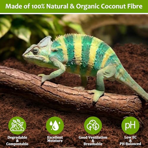 Riare 4 Pack Natural Coconut Fiber Substrate, Coco Coir Reptile Bedding - color: 4 pack