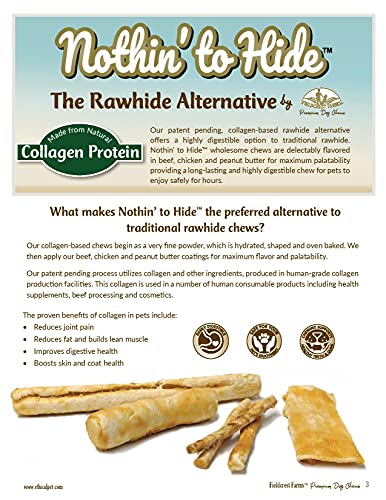 Fieldcrest Farms 3 Pack of Nothin' to Hide Chicken Rings and Bones, 12 Count Each, Rawhide Alternative Dog Chews