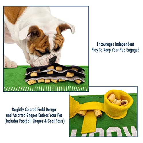NFL Kansas City Chiefs Dog Snuffle Mat – Interactive Pet Slow Feeder, Football Field Design Food Puzzle Toy for Dogs & Cats, Foraging Activity Mat for Smarter Feeding - color: KANSAS CITY CHIEFS