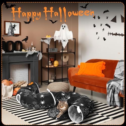 Aliceset Halloween Cat Tunnel Bed for Indoor Cats