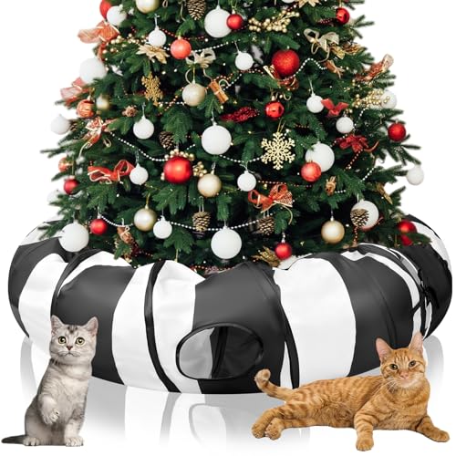4' x 4' x 11.8'' Cat Tunnel Christmas Tree Skirt