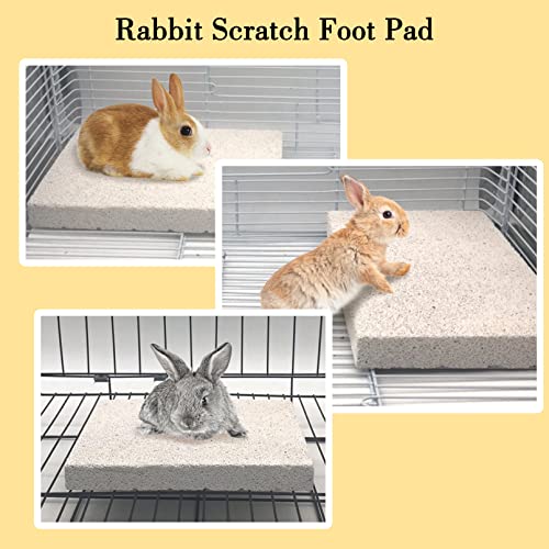 BNOSDM Rabbit Grinding Claw Pads Natural Hamster Lava Stone Teeth Grinder - color: White 1x Large