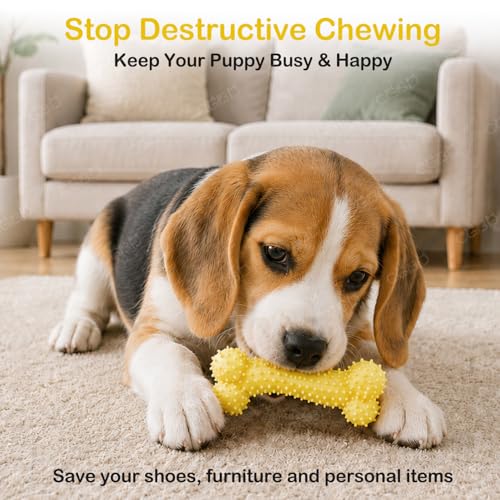 Puppy Toys, 6 Pack Dog Chew Toys, Teething Toys for Small Dogs, Yellow - color: Yellow, size: Small（6Pack）