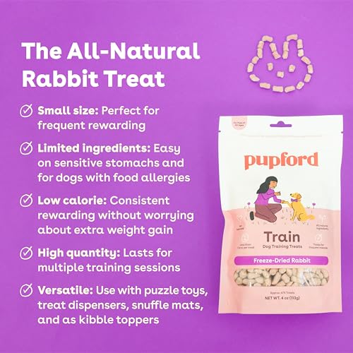 Pupford Freeze Dried Training Treats for Dogs & Puppies (Rabbit, 2 oz) - size: 2 Ounce (Pack of 1)
