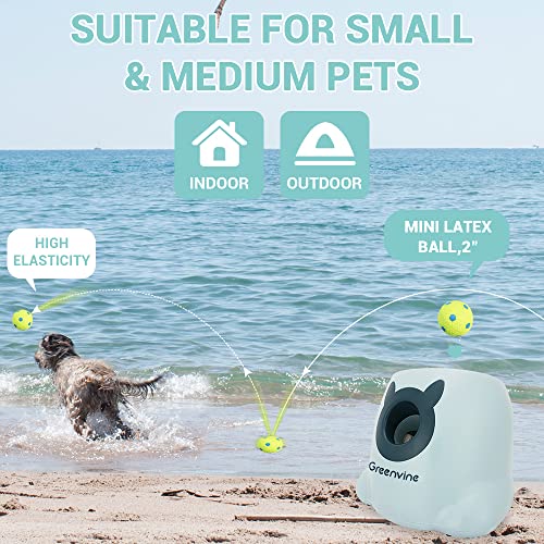 Automatic Dog Ball Launcher Interactive Ball Thrower Fetch it Machine for Dogs with 6 Durable High Elasticity Latex Balls Included