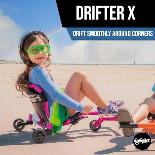 Ezyroller Drifter X Ride On Toy Ages 4-12+ Ideal Weight 40-110 lbs, Pink - color: Pink