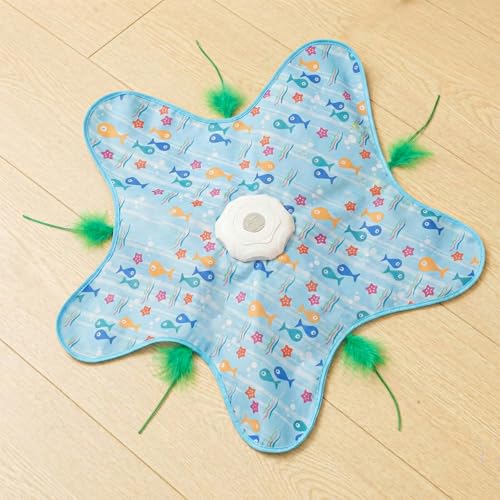 Lewtemi 9 Pcs Interactive Hide and Seek Cat Toys Replacement Feather