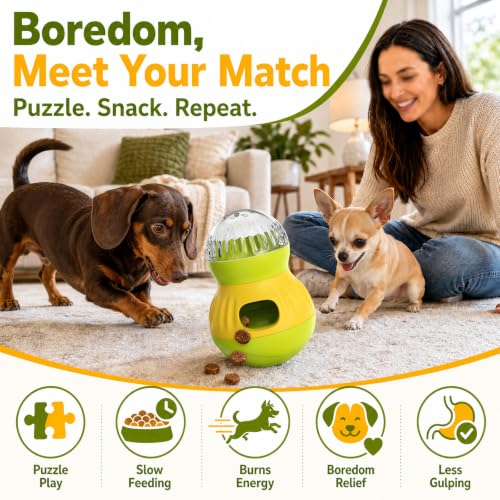 Dog Treat Dispensing Puzzle Toy Puppy Interactive Toys Slow Feeder