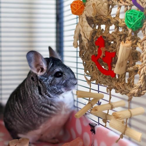Rabbits Chew Toy, Bunny Cage Hanging Chew Toys and Treats - size: Standard
