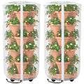2 Pcs Vertical Plant Pot Insect Netting with Zipper, 39"x20" Stackable Planter Garden Net Cover, 3 to 5 Tier Planter Pot Insect Bird Barrier Protection Mesh for Strawberry Herb Flower Fruit Vegetable - color: 3 to 5 Tier