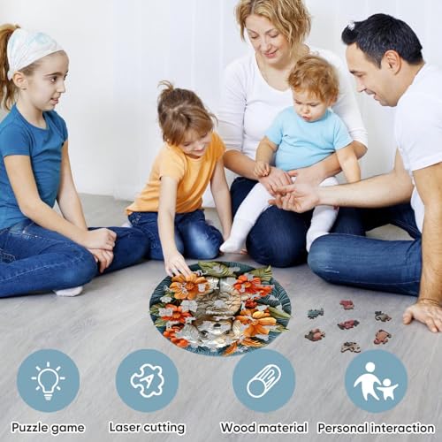 Qiuenisray Wooden Puzzle for Adults, White Dog Jigsaw Puzzle 11.1x11.2 in - color: White Dog, size: 200pcs
