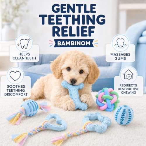 Halloween Puppy Chew Toys, 6 Pack Teething Toys for Small Breed Puppies - color: 6 Pack Blue Chew Toys