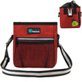 PetAmi Hands Free Dog Treat Pouch for Training and Walking, Red - color: Heather Red