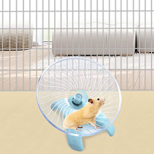 Litewoo Hamster Flying Saucer Silent Running Wheel for Gerbil Rat, Light - color: Light Blue