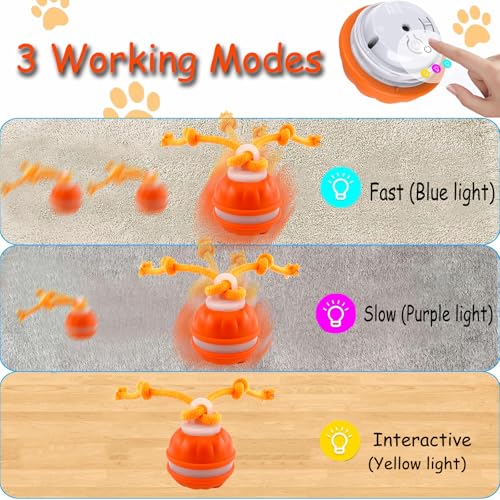 Interactive Dog Toys，Peppy Pet Ball for Dogs，Motion Activate Rolling Ball for Puppy/Medium Dogs，Active Rolling Dog Bal l Wicked Bal l for Daily Training, Dog Toys to Keep Them Busy (Blue) - color: Blue