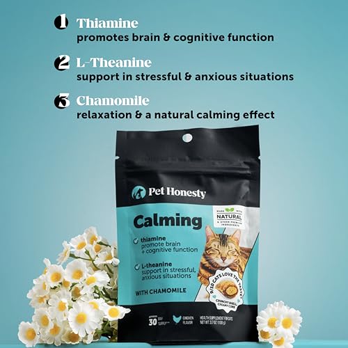 Cat Calming Treats for Anxiety Relief - Dual Texture Crunchy Creamy Calming Chews for Cats - Feline Stress Relief Behavior Support for Travel, Vet Visits, Grooming, Separation Anxiety (90-Day Supply) - size: 90-Day Supply