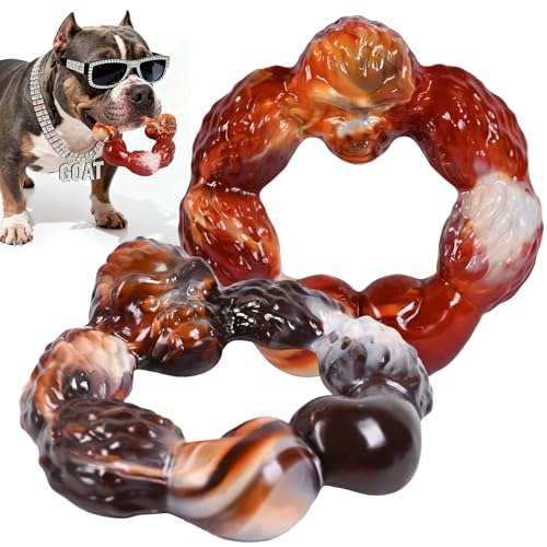 Gorilla 2Pack Indestructible Dog Chew Toys for Aggressive Chewers - color: Brown