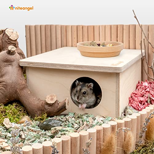Niteangel Birch Chamber-Maze Hamster Hideout: 1 Entrance 2 Rooms Habitat