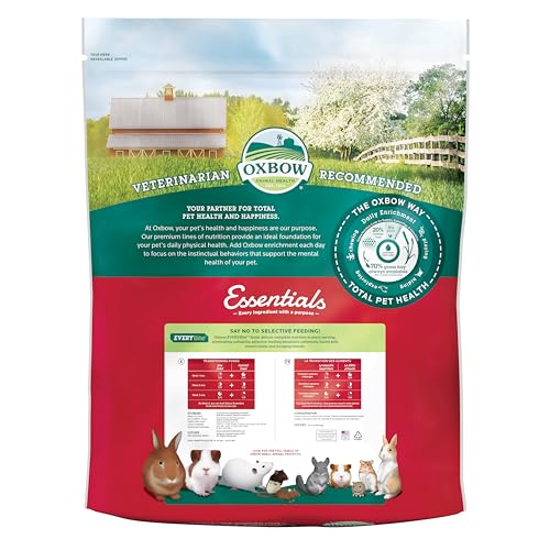 Oxbow Essentials Adult Rabbit Food, Timothy Hay Rabbit Pellets, USA, 25 lb - size: 25 Pound (Pack of 1)