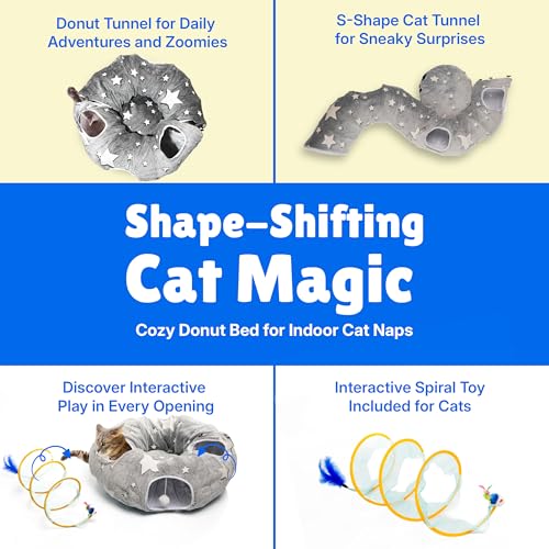 Cat Tunnel Bed for Indoor Cats